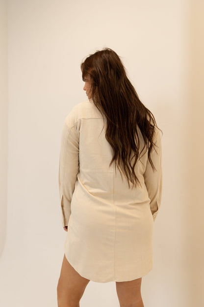 Button - Front Collared Midi Dress - Wild Azalea Boutique