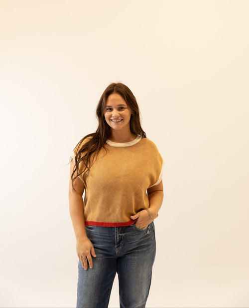 Colorblock Knit Sleeveless Sweater - Wild Azalea Boutique