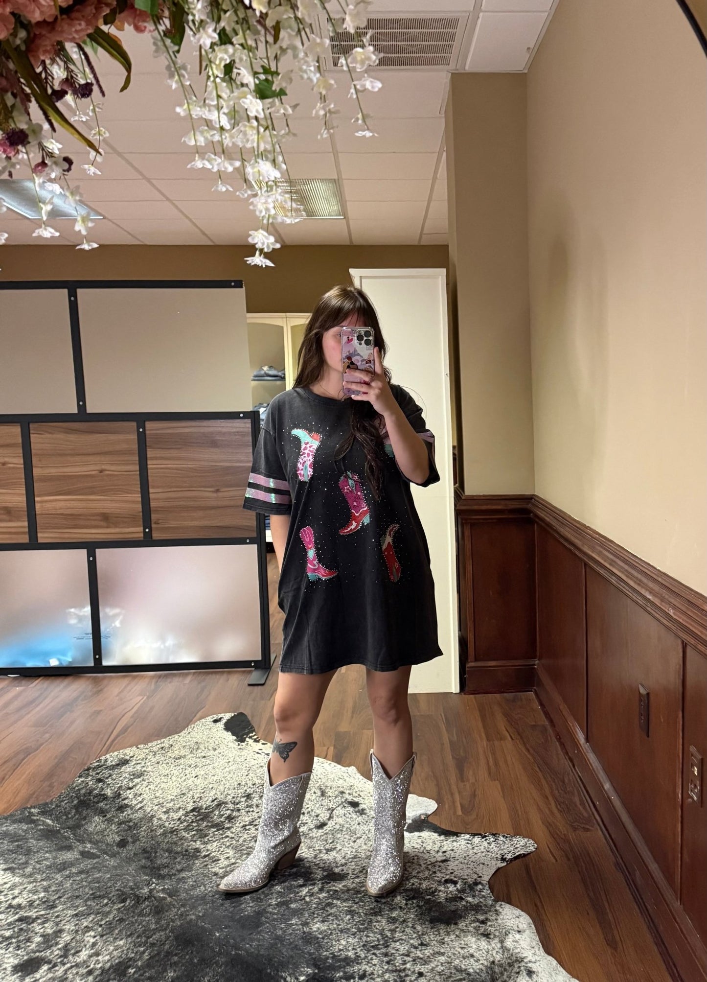 Fantasic Fawn T-shirt Boot Dress - Wild Azalea Boutique