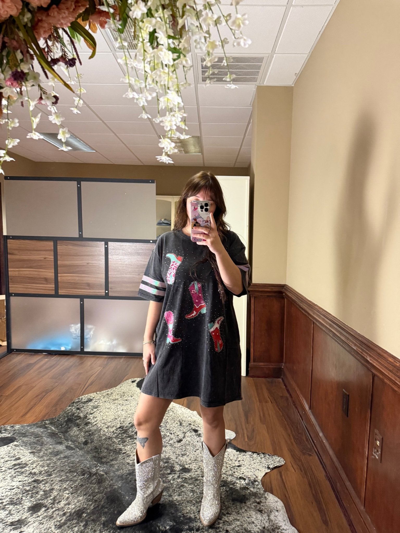 Fantasic Fawn T-shirt Boot Dress - Wild Azalea Boutique