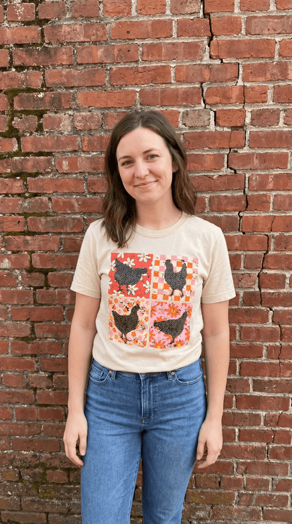 Floral Chicken Graphic Tee - Wild Azalea Boutique