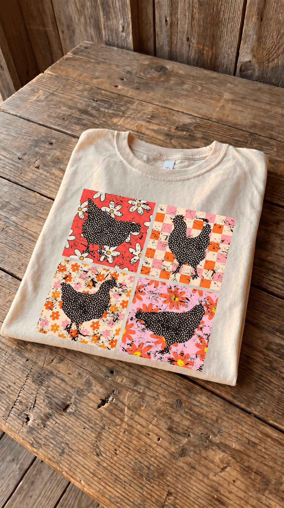 Floral Chicken Graphic Tee - Wild Azalea Boutique