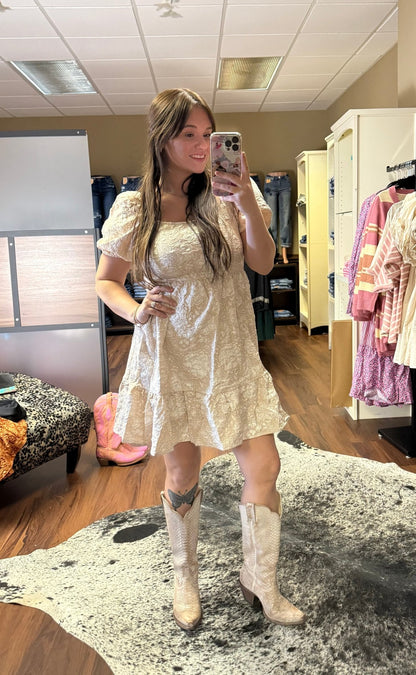 Floral Puff Sleeve Dress - Wild Azalea Boutique