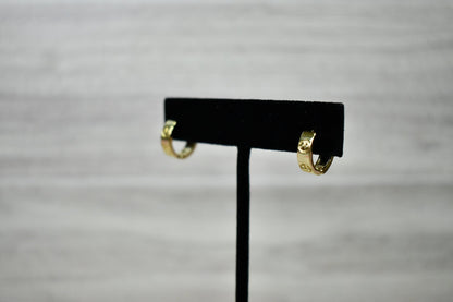 Gold Engraved Mini Hoops - Wild Azalea Boutique
