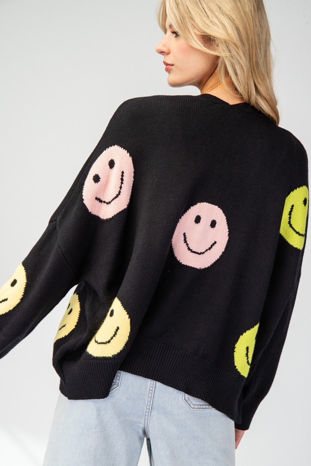 Happy Face Cardigan - Wild Azalea Boutique