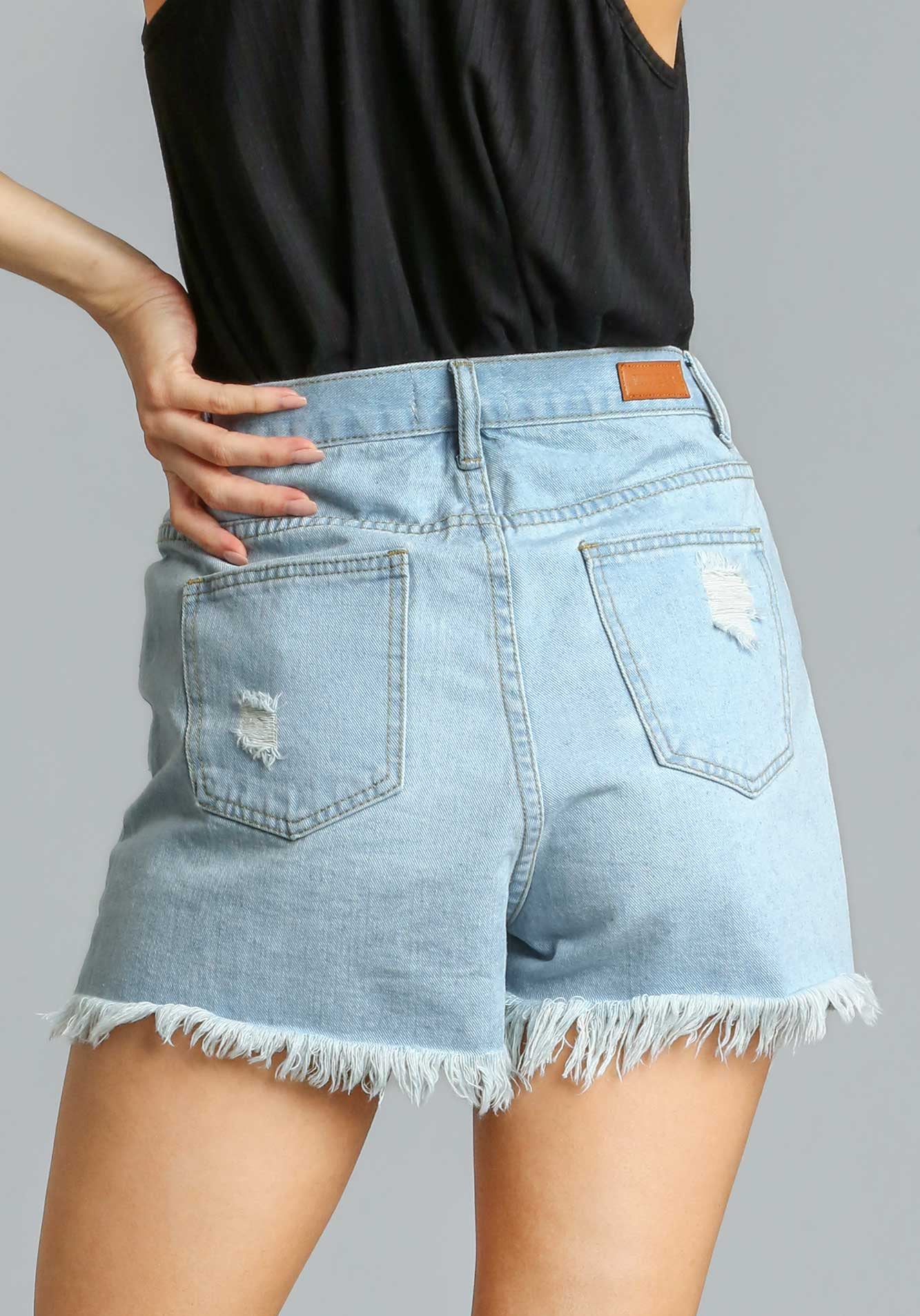 High Waisted Denim Shorts - Wild Azalea Boutique