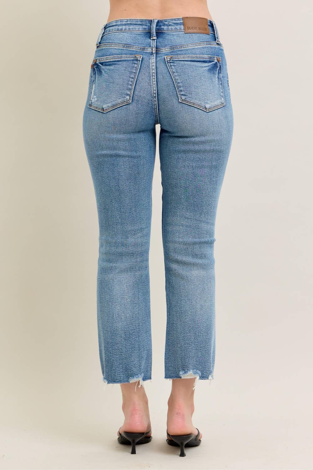 Judy Blue Mr.Vintage Wash Destroy Hem Kick Flare - Wild Azalea Boutique