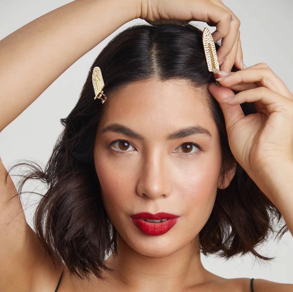 KITSCH Holiday Gift of Glam Creaseless Clips 2pc Set - Rhinestone - Wild Azalea Boutique