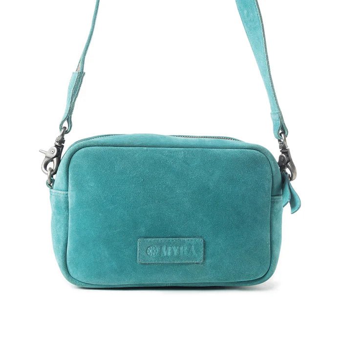 Leather Myra Shoulder Bag Turquoise - Wild Azalea Boutique