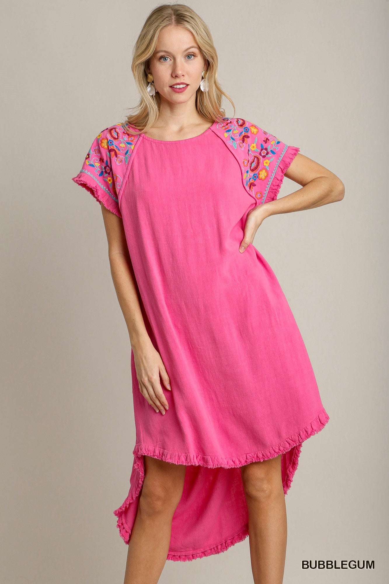 Linen Floral Dress - Wild Azalea Boutique