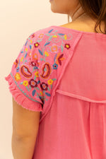 Linen Floral High Low Dress - Wild Azalea Boutique