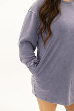 Long Sleeve Oversized Mini Dress - Wild Azalea Boutique