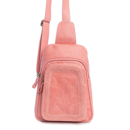 Myra Leather Sling Bag Pink  - Wild Azalea Boutique