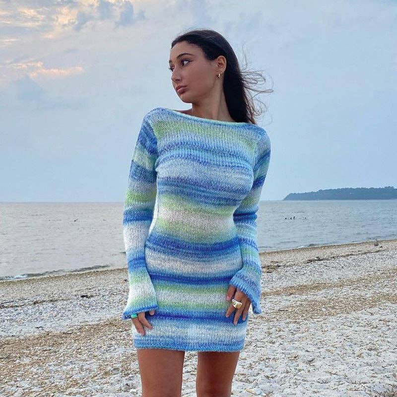 Open Back Knit Beach Cover Up - Wild Azalea Boutique