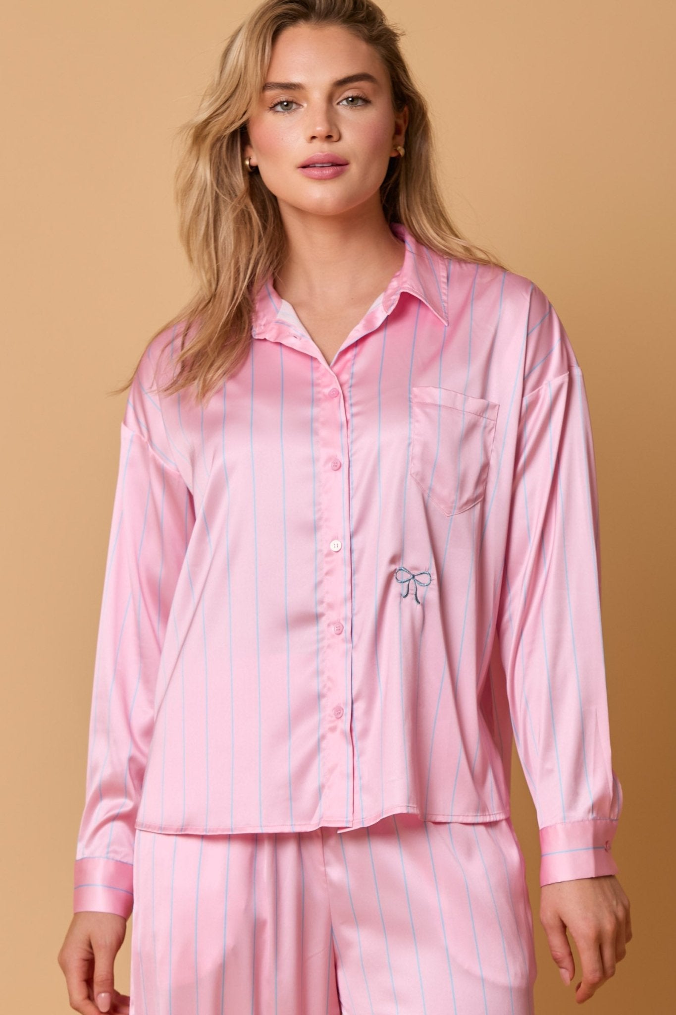 Pink Pajama Set - Wild Azalea Boutique