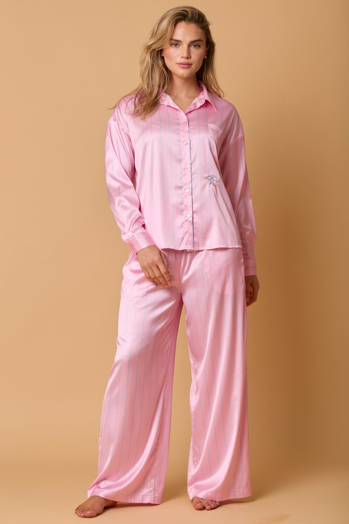 Pink Pajama Set - Wild Azalea Boutique