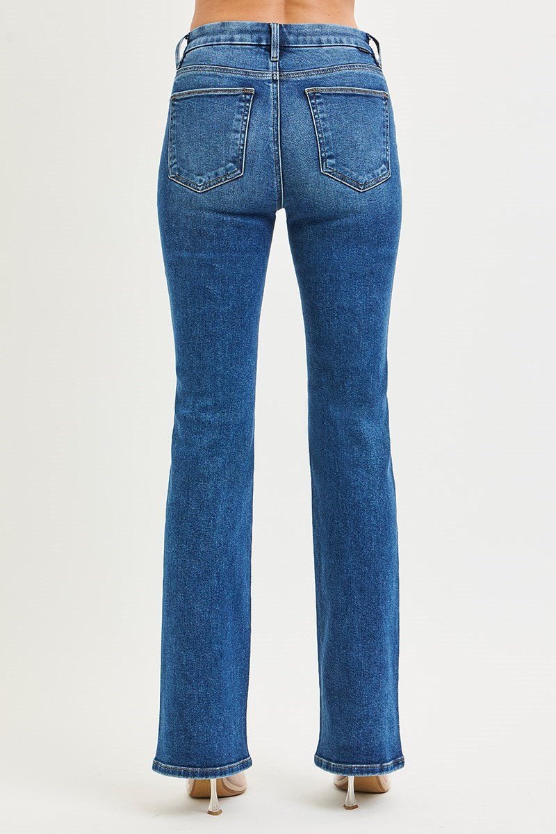 Risen High Waisted Bootcut Jeans - Wild Azalea Boutique
