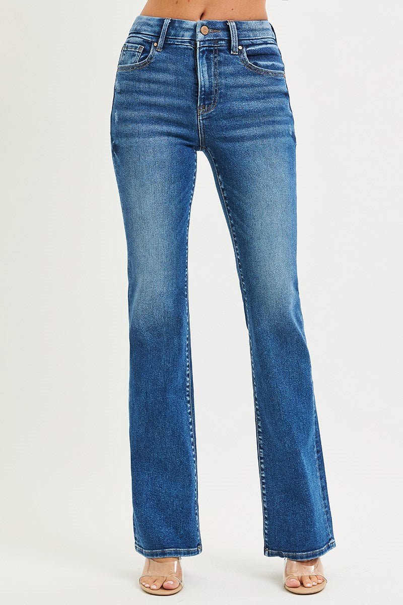 Risen High Waisted Bootcut Jeans - Wild Azalea Boutique