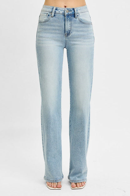 Risen High Waisted Wide 90's Jeans - Wild Azalea Boutique