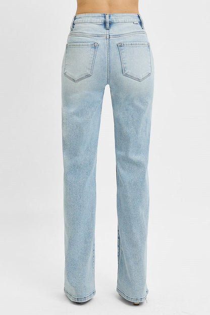 Risen High Waisted Wide 90's Jeans - Wild Azalea Boutique