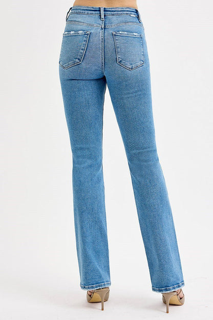 Risen Tummy Control High Rise Straight Jeans - Wild Azalea Boutique