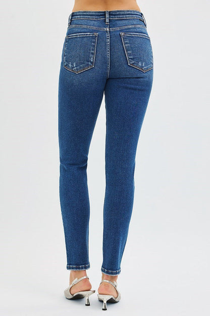 Risen Tummy Control Mid Rise Ankle Skinny - Wild Azalea Boutique