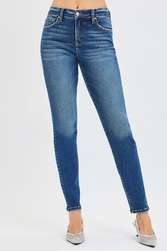 Risen Tummy Control Mid Rise Ankle Skinny - Wild Azalea Boutique