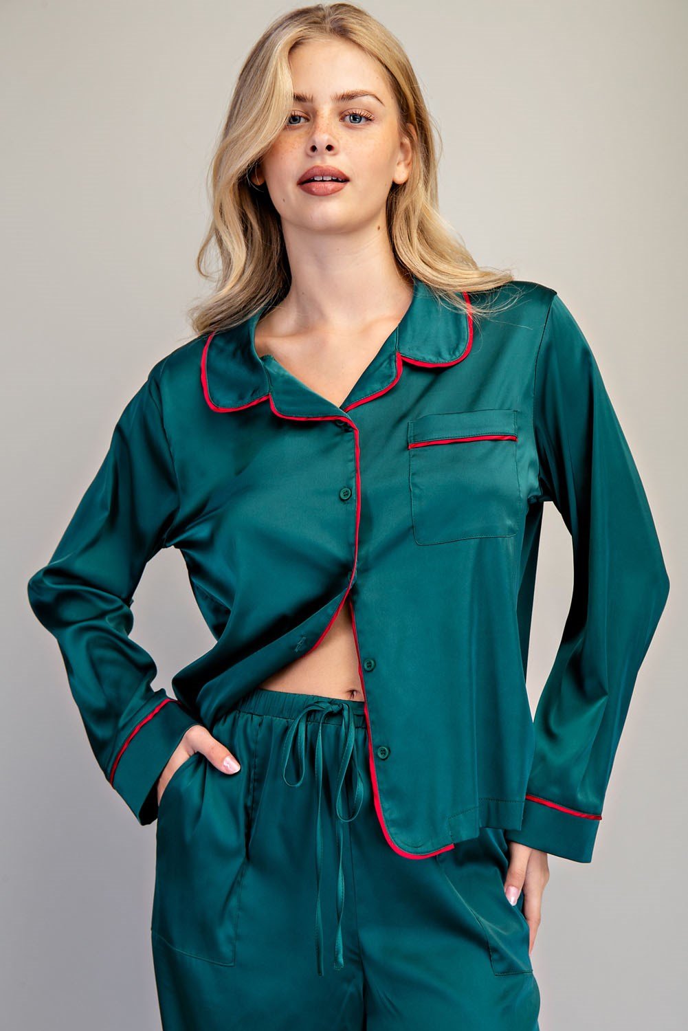 Satin Holiday Lounge Set - Wild Azalea Boutique