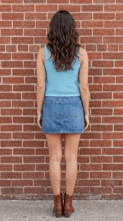 Sleeveless Open Knit Double Tie-Front Vest - Wild Azalea Boutique