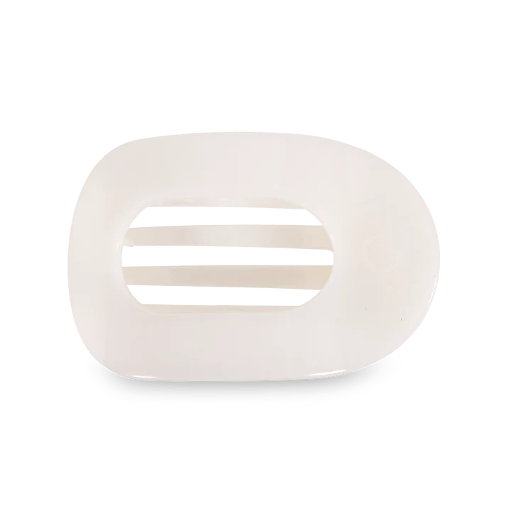 Teleties Coconut White Flat Round Hair Clip - Wild Azalea Boutique