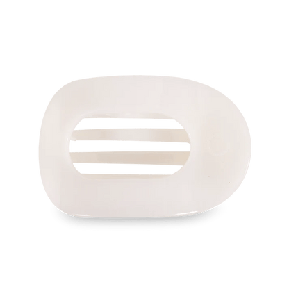 Teleties Coconut White Flat Round Hair Clip - Wild Azalea Boutique