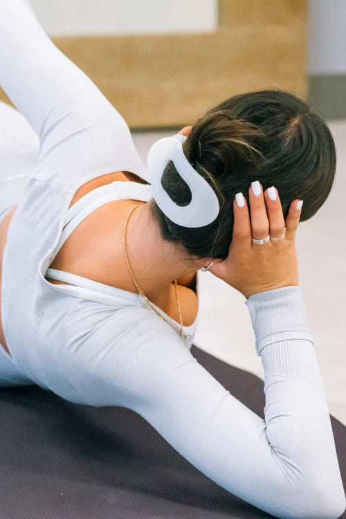 Teleties Coconut White Flat Round Hair Clip - Wild Azalea Boutique