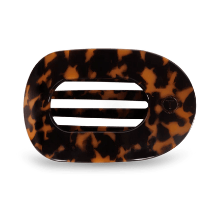 Teleties Tortoise Flat Round Hair Clip - Wild Azalea Boutique
