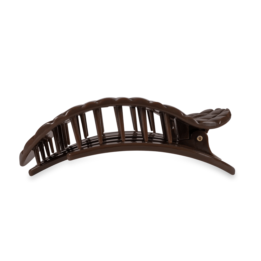 TELETIES Truly Taupe Quilted Large Flat Round Hair Clip - Wild Azalea Boutique