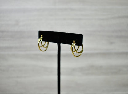 Triple Gold Hoop Earrings - Wild Azalea Boutique