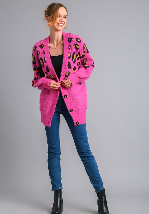 Umgee Cheetah Print Cardigan - Wild Azalea Boutique