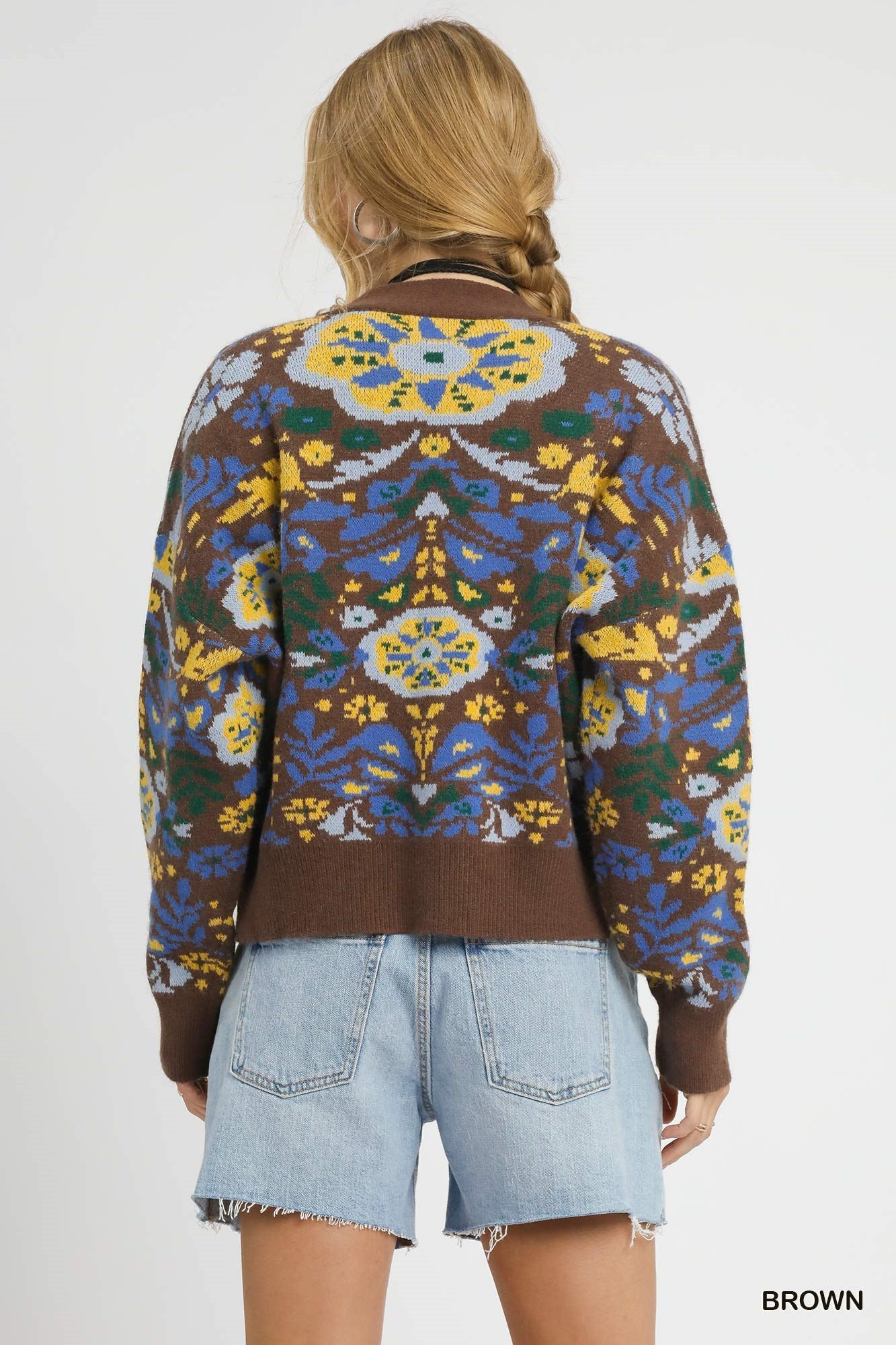 Umgee Floral Cropped Button Up Cardigan - Wild Azalea Boutique