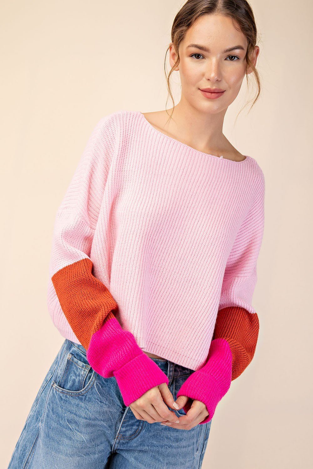 Valentines Day Cropped Sweater - Wild Azalea Boutique