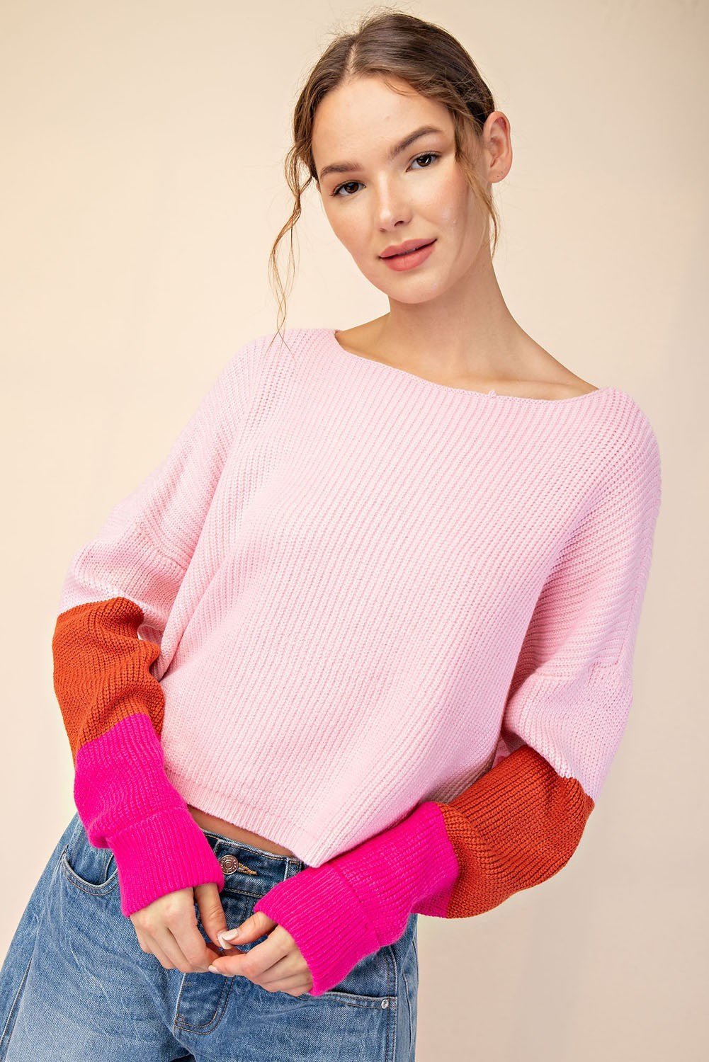 Valentines Day Cropped Sweater - Wild Azalea Boutique