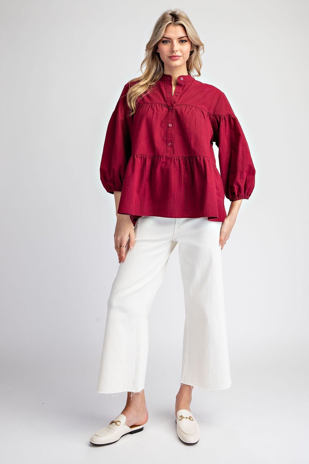 Valentines Day Tiered Blouse - Wild Azalea Boutique