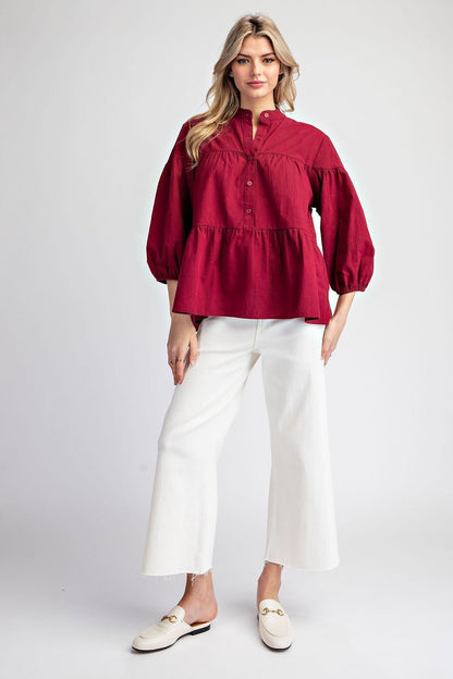 Valentines Day Tiered Blouse - Wild Azalea Boutique