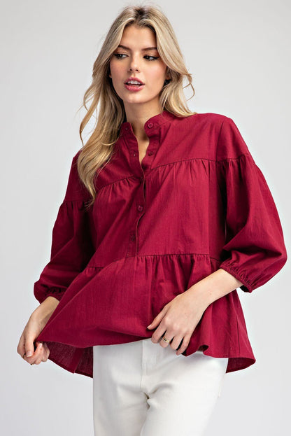 Valentines Day Tiered Blouse - Wild Azalea Boutique