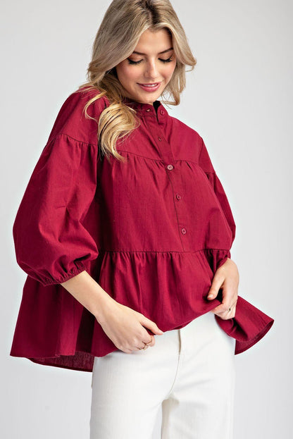Valentines Day Tiered Blouse - Wild Azalea Boutique