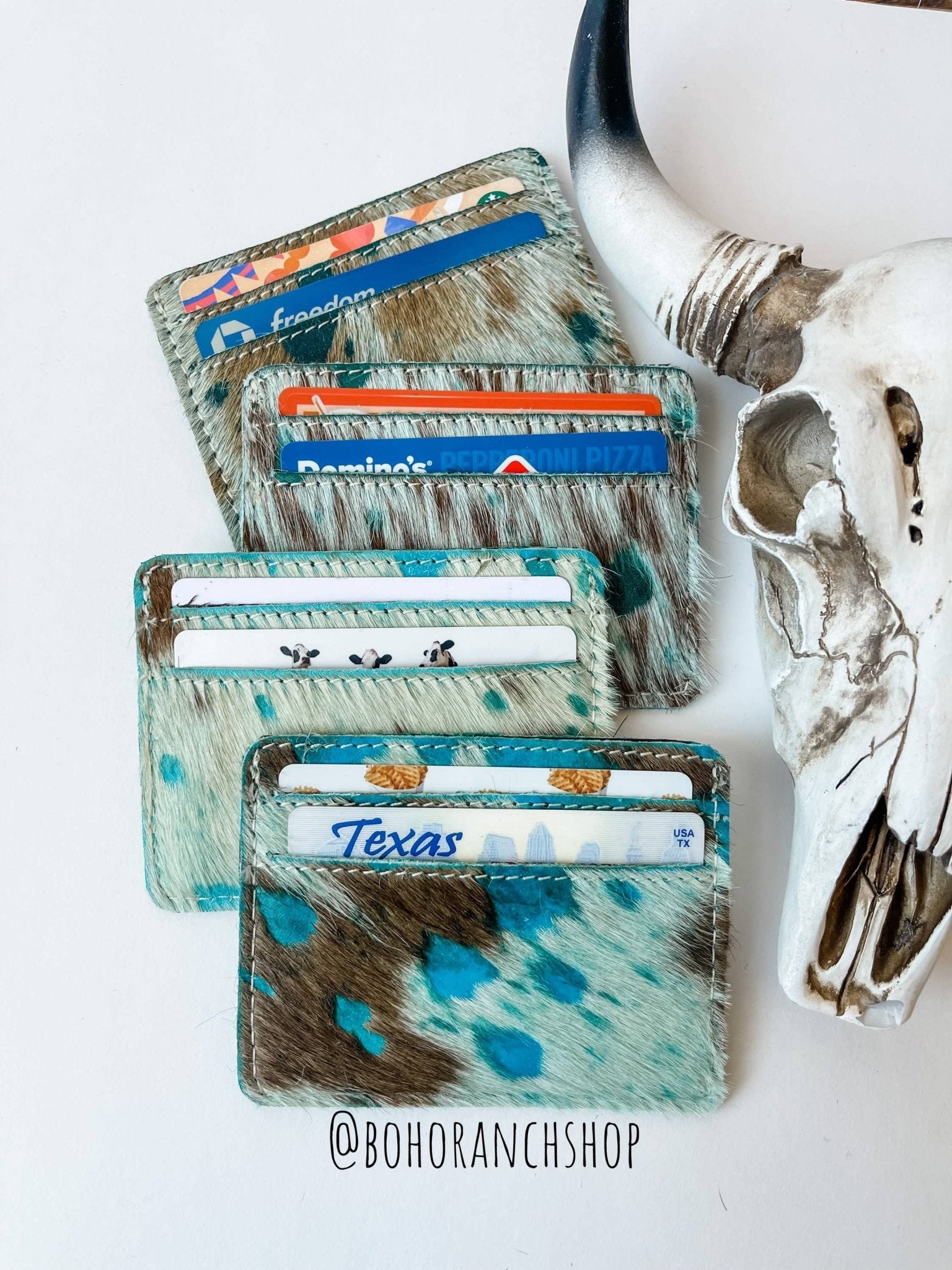 Western Cowhide Credit Card Holder - Wild Azalea Boutique