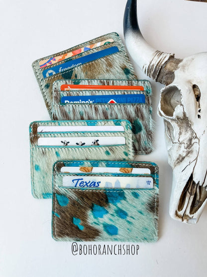 Western Cowhide Credit Card Holder - Wild Azalea Boutique