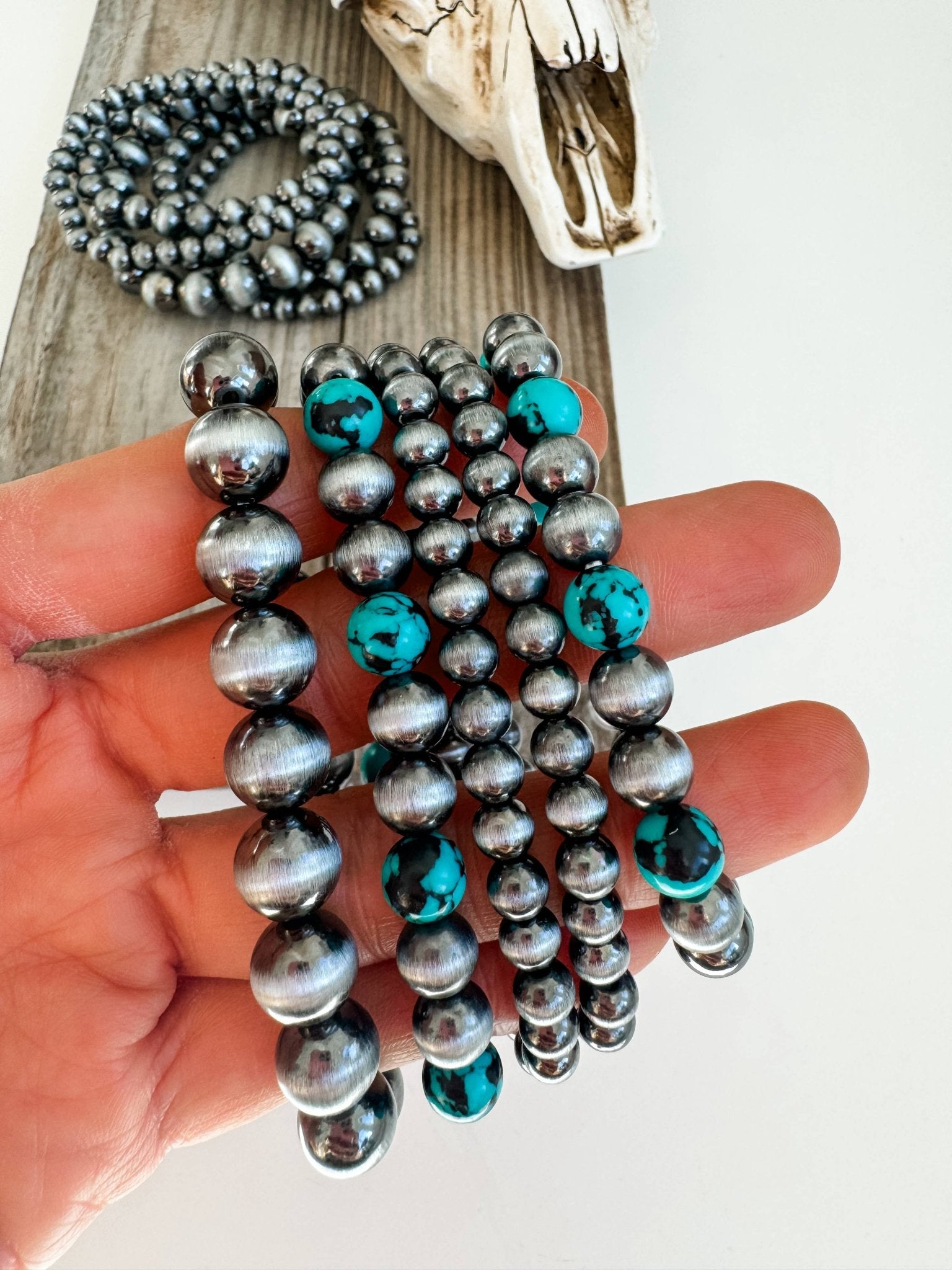Western Navajo Style Bead Stretch Bracelets - Wild Azalea Boutique
