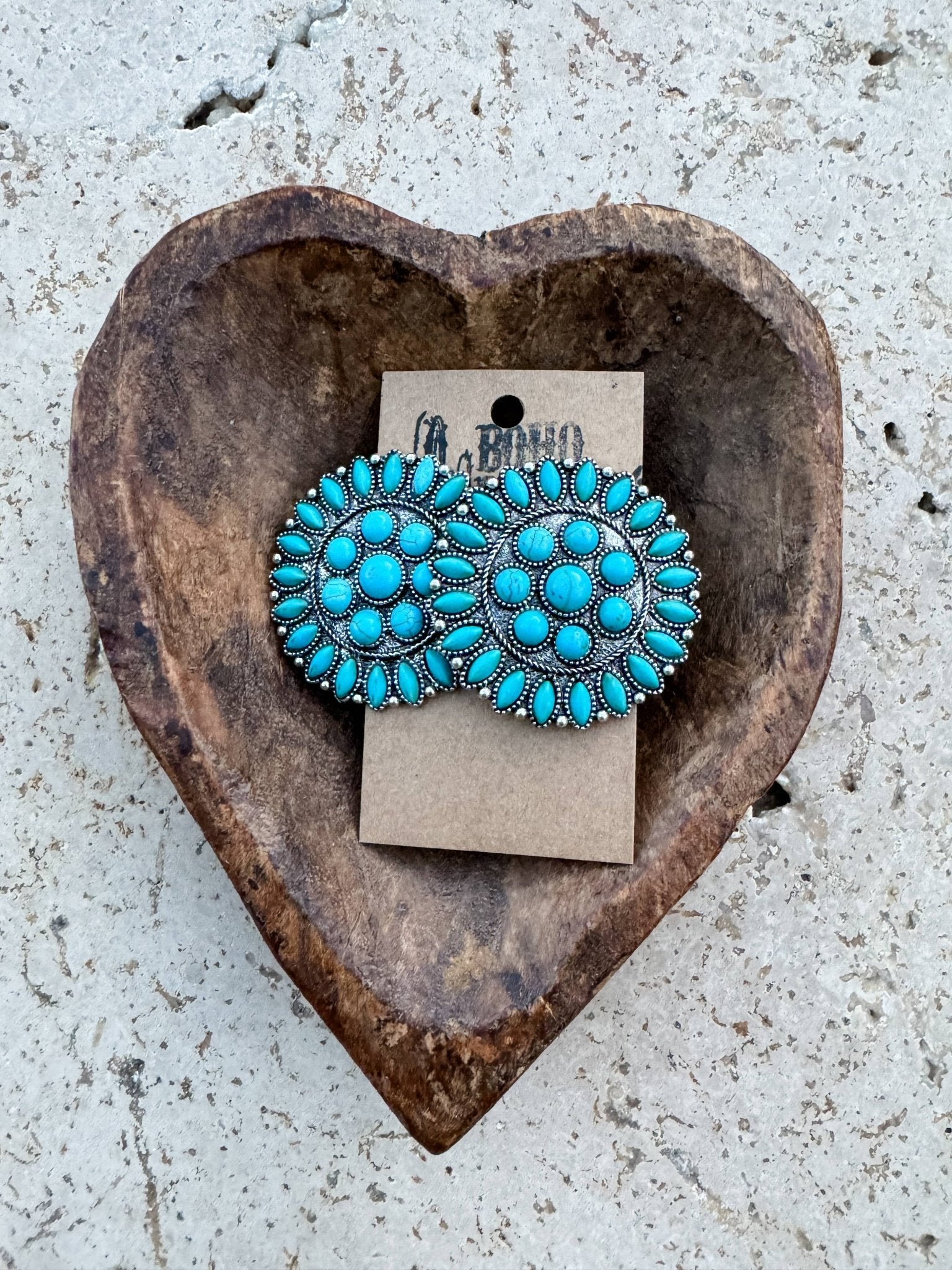 Western Round Concho Earrings - Wild Azalea Boutique
