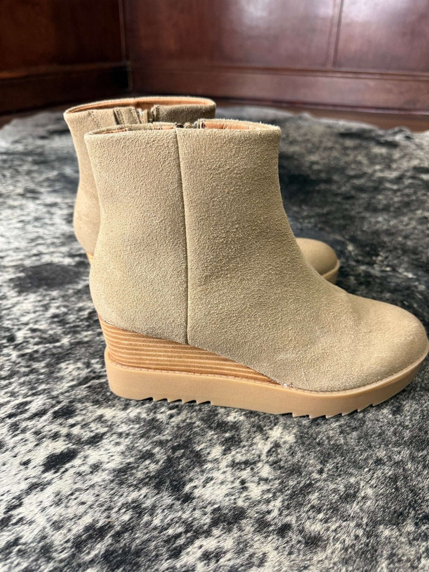Yellow Box Wedge Booties - Wild Azalea Boutique